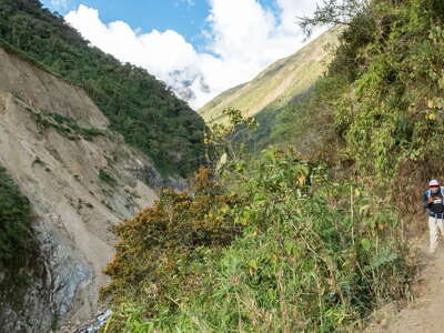 Quebrada Humantay with landslide