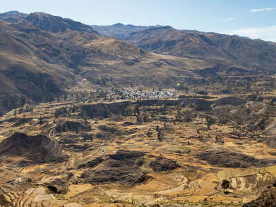 Valle del Colca with landslide of Madrigal