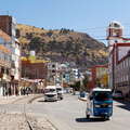 Puno | Jirón Cahuide with railway line