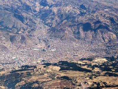 Cusco with historic centre and Sacsayhuamán
