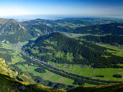 Bregenzerwald Mountains with Bregenzer Ach Valley