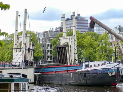 Amsterdam | Bridge with ship