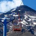 Centro de Ski Pillán | Chair lift with Volcán Villarrica