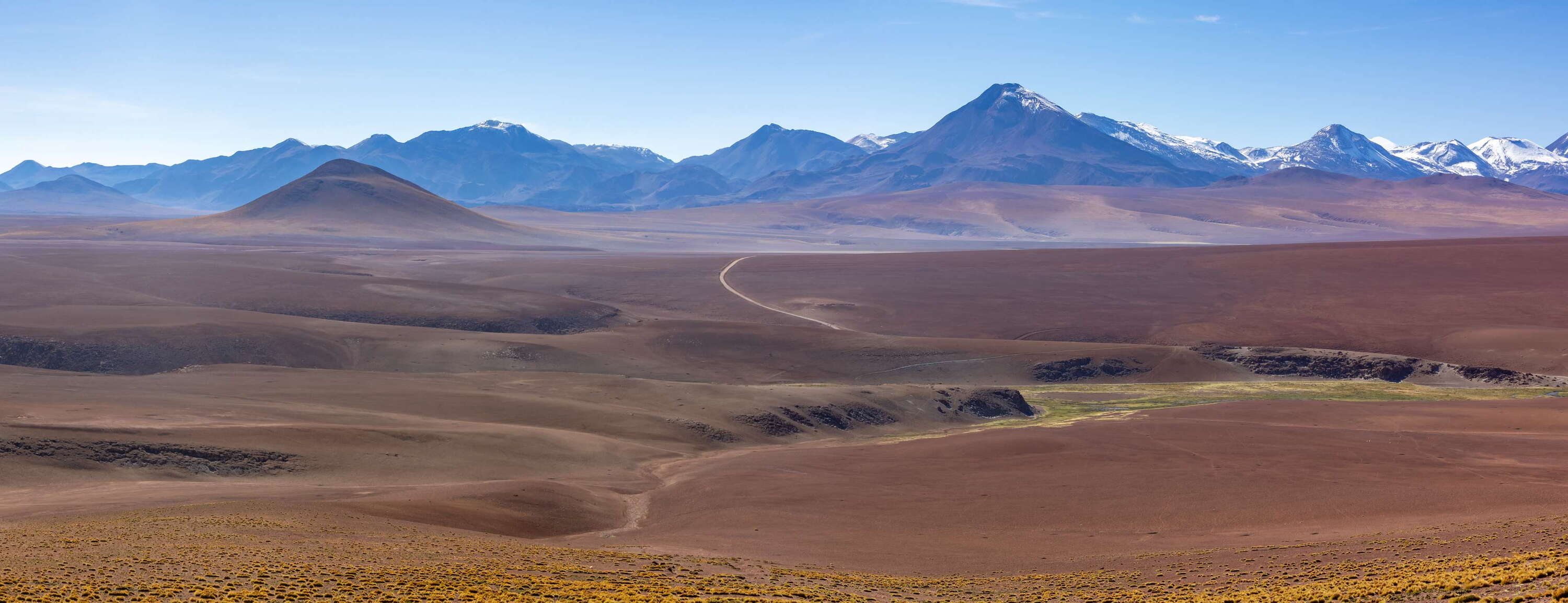 Altiplano with Volcán Putana and Cerro Colorado