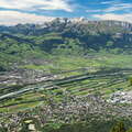 Liechtenstein | Rheintal with Schaan and Säntis