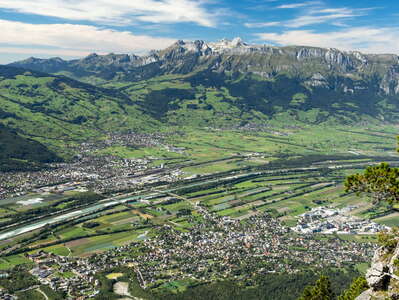 Liechtenstein | Rheintal with Schaan and Säntis