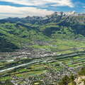 Liechtenstein | Rheintal with Schaan and Säntis