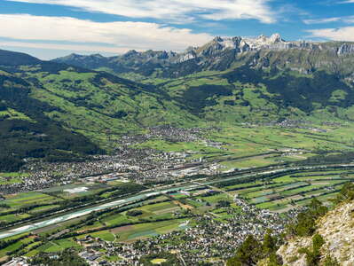 Liechtenstein | Rheintal with Schaan and Säntis