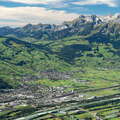 Rheintal with Buchs and Säntis