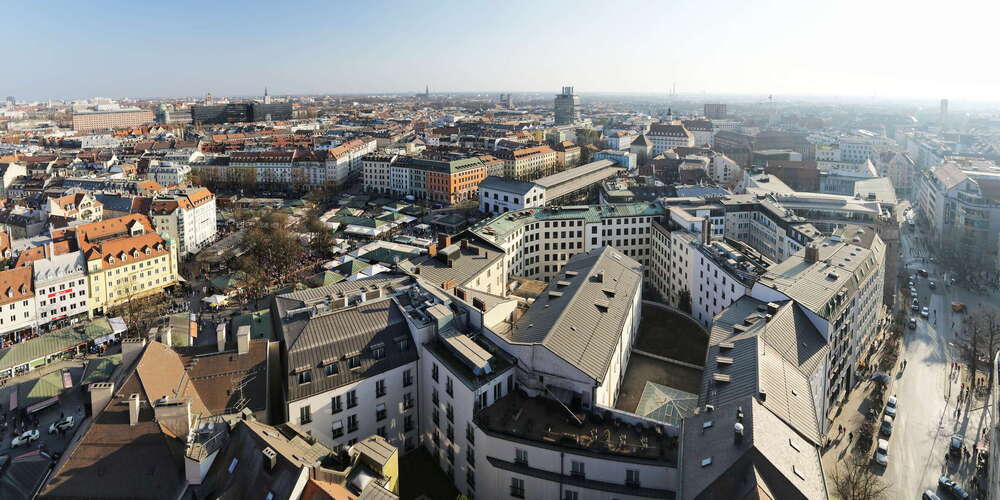 München | City panorama with Viktualienmarkt