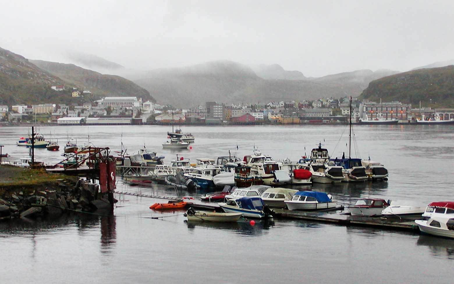 Hammerfest in a rainy afternoon