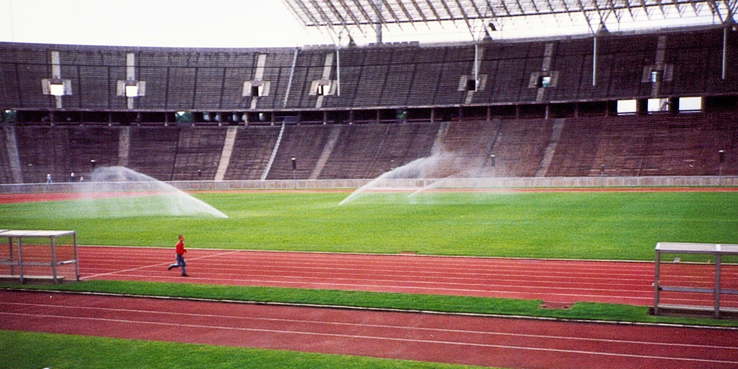 Berlin | Olympiastadion with lonely runner